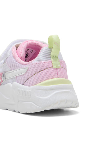 Weiß lila rosa Schuhe mit Riemenverschluss und elastischen Schnürsenkeln Puma Trinity 2 LT Come On AC+ Inf