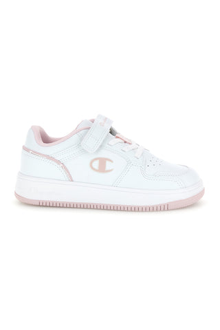 Sneakers bianche e rosa con strappo Champion RD18 2.0 LOW G PS