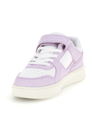 Weiße Turnschuhe mit fliederfarbenen Einsätzen und Bubble-Details Champion RD18 Bubble G PS