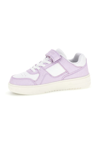 Weiße Turnschuhe mit fliederfarbenen Einsätzen und Bubble-Details Champion RD18 Bubble G PS