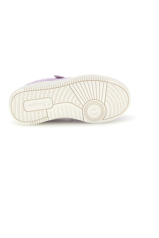 Weiße Turnschuhe mit fliederfarbenen Einsätzen und Bubble-Details Champion RD18 Bubble G PS