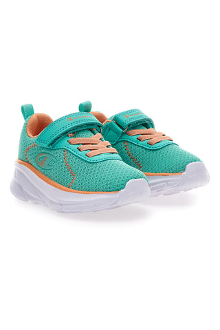 Aqua grün und orange Turnschuhe mit Riemen Champion HRO J G TD