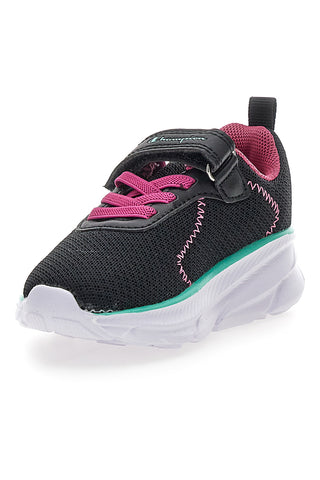 Schwarze und fuchsiafarbene Turnschuhe mit Riemen Champion HRO J G TD