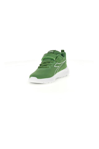 Grüne Laufschuhe mit Klettverschluss und Schnürsenkel Diadora Evo Run Ps