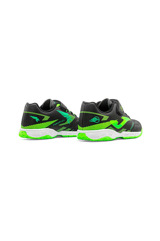 Schwarz und neongrün Hallenfußballschuhe mit Riemen Joma POJS2601INV