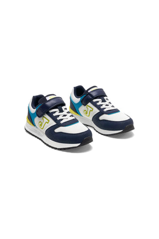 Blaue und weiße Turnschuhe mit Riemen Joma Tornado JR 2633