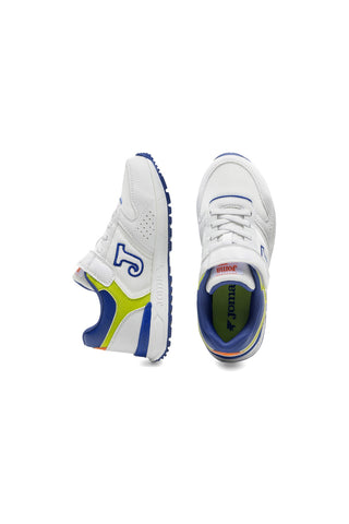 Blaue und weiße Turnschuhe mit Riemen Joma Tornado JR 2605