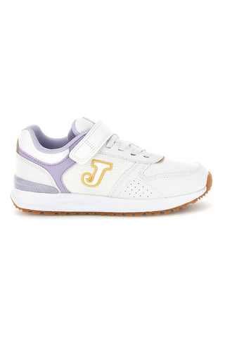 Sneakers bianche con inserti lilla Joma Tornado Jr 2619