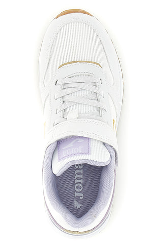 Sneakers bianche con inserti lilla Joma Tornado Jr 2619