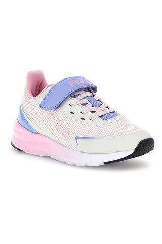 Weiße Turnschuhe mit Riemen und farbigen Einsätzen Fila Crusher V Kids FFK0076