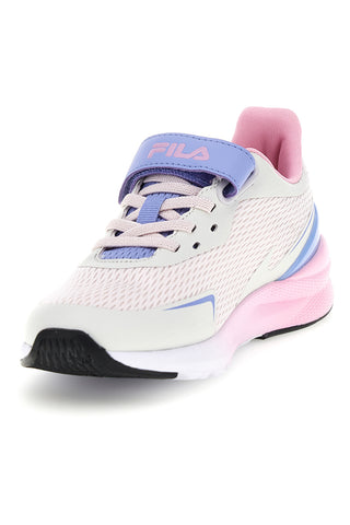 Weiße Turnschuhe mit Riemen und farbigen Einsätzen Fila Crusher V Kids FFK0076