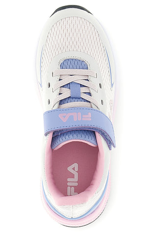 Weiße Turnschuhe mit Riemen und farbigen Einsätzen Fila Crusher V Kids FFK0076