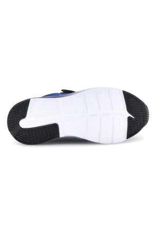 Blaue Turnschuhe mit Riemen und orangefarbenen Einsätzen Fila Crusher V Kids FFK0076