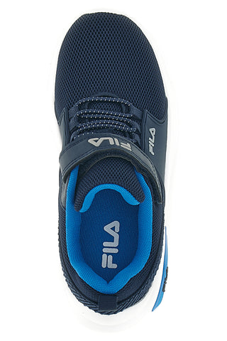 Sneakers blu con strappi e inserti azzurri Fila Upspark Velcro Kids