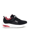 Schwarze Turnschuhe mit Riemen und rosa Einsätzen Fila Upspark Velcro Kids