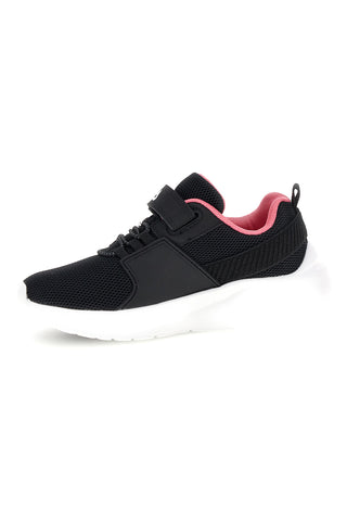 Schwarze Turnschuhe mit Riemen und rosa Einsätzen Fila Upspark Velcro Kids