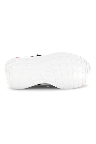 Schwarze Turnschuhe mit Riemen und rosa Einsätzen Fila Upspark Velcro Kids