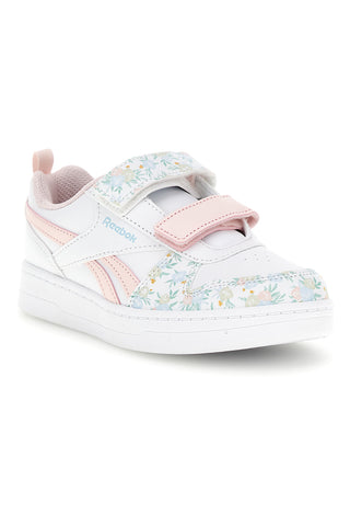 Sneakers bianche con stampa floreale e doppio strappo Reebok Royal Prime 2.0 Two Strap Hoop & Loop