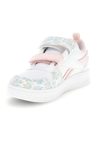 Sneakers bianche con stampa floreale e doppio strappo Reebok Royal Prime 2.0 Two Strap Hoop & Loop
