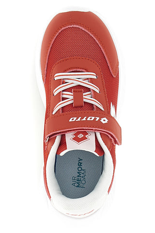 Scarpe da ginnastica rosse con chiusura a strappo e memory foam Lotto RUN 90 AMF CL S