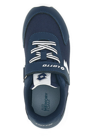 Blaue Turnschuhe mit Riemenverschluss und Memory Foam Lotto RUN 90 AMF CL S