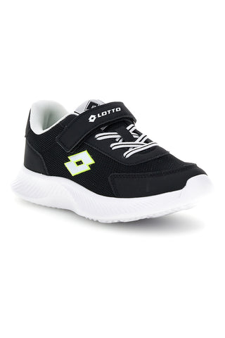 Scarpe da ginnastica nere e bianche con chiusura a strappo e memory foam Lotto RUN 90 AMF CL S