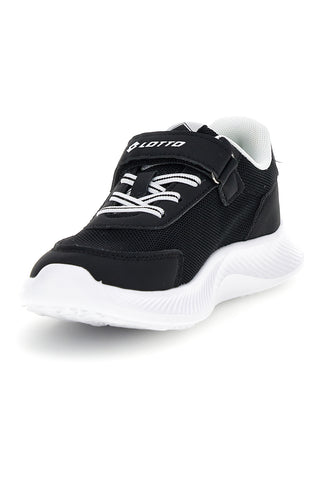 Scarpe da ginnastica nere e bianche con chiusura a strappo e memory foam Lotto RUN 90 AMF CL S