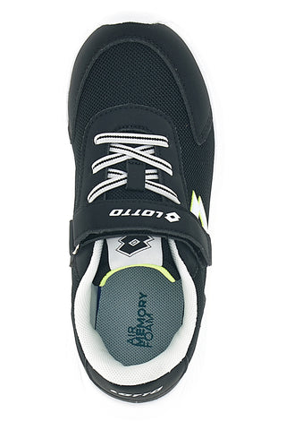 Scarpe da ginnastica nere con chiusura a strappo e memory foam Lotto RUN 90 AMF CL S