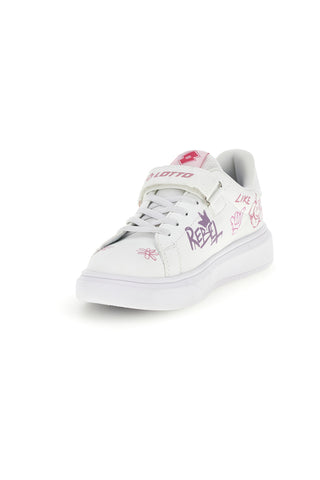 Sneakers bianche con stampa e strappo Lotto Day Princess Amf Prt Cl S