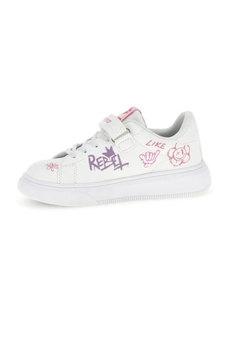 Sneakers bianche con stampa e strappo Lotto Day Princess Amf Prt Cl S