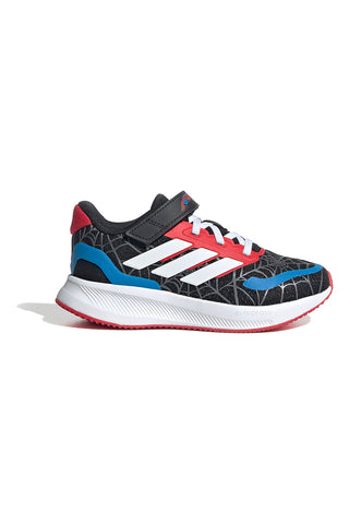 Schwarze Sneakers mit farbigen Details und Klettverschluss Adidas Runfalcon Spider-Man El C