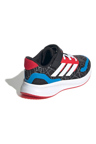 Schwarze Sneakers mit farbigen Details und Klettverschluss Adidas Runfalcon Spider-Man El C