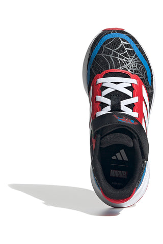 Schwarze Sneakers mit farbigen Details und Klettverschluss Adidas Runfalcon Spider-Man El C