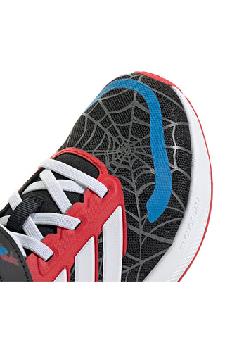 Schwarze Sneakers mit farbigen Details und Klettverschluss Adidas Runfalcon Spider-Man El C
