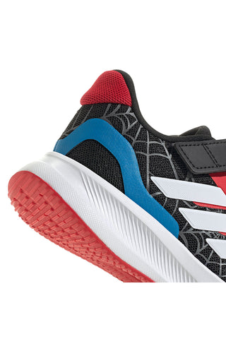 Schwarze Sneakers mit farbigen Details und Klettverschluss Adidas Runfalcon Spider-Man El C