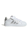 Weiße Sneakers mit metallischen Details und Klettverschluss Adidas GRAND COURT 3.0 EL C