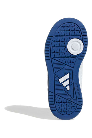 Sneakers bianche con dettagli blu e doppia chiusura a strappo Adidas Tensaur Sport 3.0 Cf K