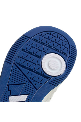 Sneakers bianche con dettagli blu e doppia chiusura a strappo Adidas Tensaur Sport 3.0 Cf K