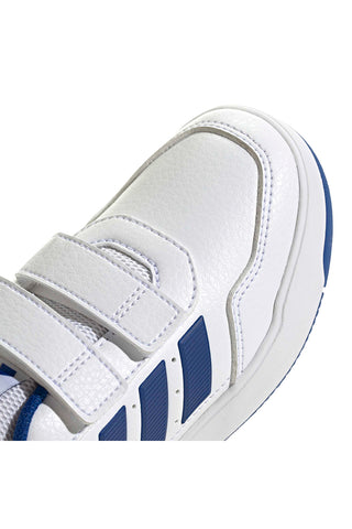 Sneakers bianche con dettagli blu e doppia chiusura a strappo Adidas Tensaur Sport 3.0 Cf K