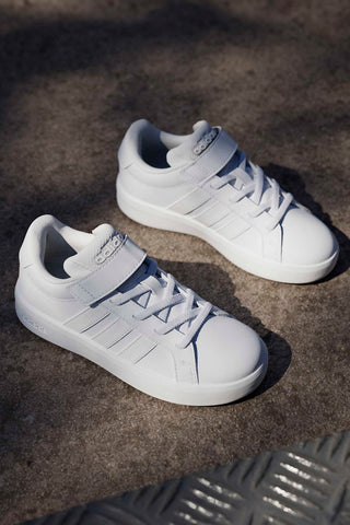 Weiße Sneakers mit Klettverschluss Adidas Grand Court 3.0 El C