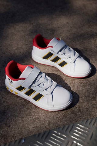 Weiße Sneakers mit Mickey-Mouse-Details Grand Court Mickey EL K Adidas