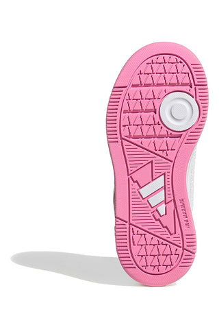 Weiße und rosa Sneakers mit Klettverschluss Adidas Tensaur Sport 3.0 CF K