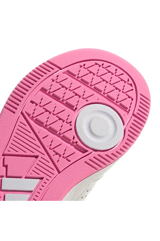 Weiße und rosa Sneakers mit Klettverschluss Adidas Tensaur Sport 3.0 CF K