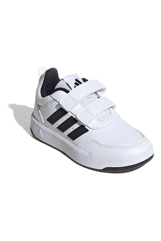 Weiße Sneakers mit Klettverschluss und abriebfester Sohle Adidas Tensaur Sport 3.0 CF K für Kinder