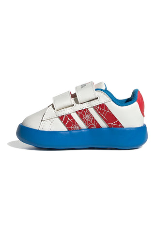 Weiße Sneakers mit Bubblecomfy-Sohle und Spider-Man-Details Adidas Grand Court Spider-Man CF I