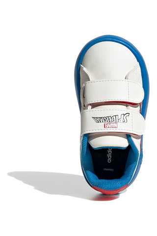 Weiße Sneakers mit Bubblecomfy-Sohle und Spider-Man-Details Adidas Grand Court Spider-Man CF I
