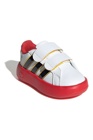 Weiße Sneakers mit roter Sohle und Mickey-Details Adidas Grand Court Mickey CF I