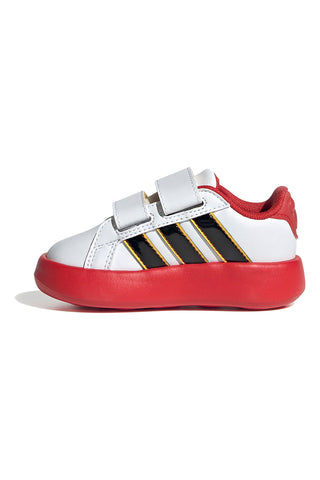 Weiße Sneakers mit roter Sohle und Mickey-Details Adidas Grand Court Mickey CF I