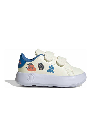 Sneakers panna con suola Bubblecomfy e grafiche colorate Adidas Advantage CF I