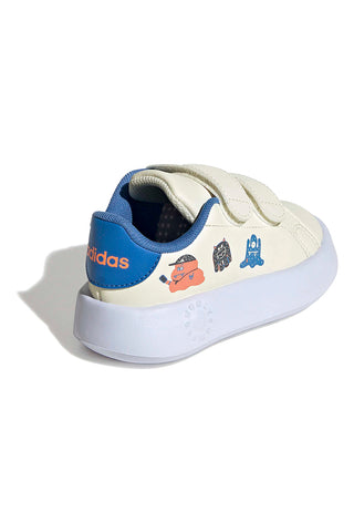 Cremefarbene Sneakers mit Bubblecomfy-Sohle und farbenfrohen Grafiken Adidas Advantage CF I
